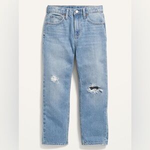 Old Navy Distressed High Rise Slouchy Straight Jean